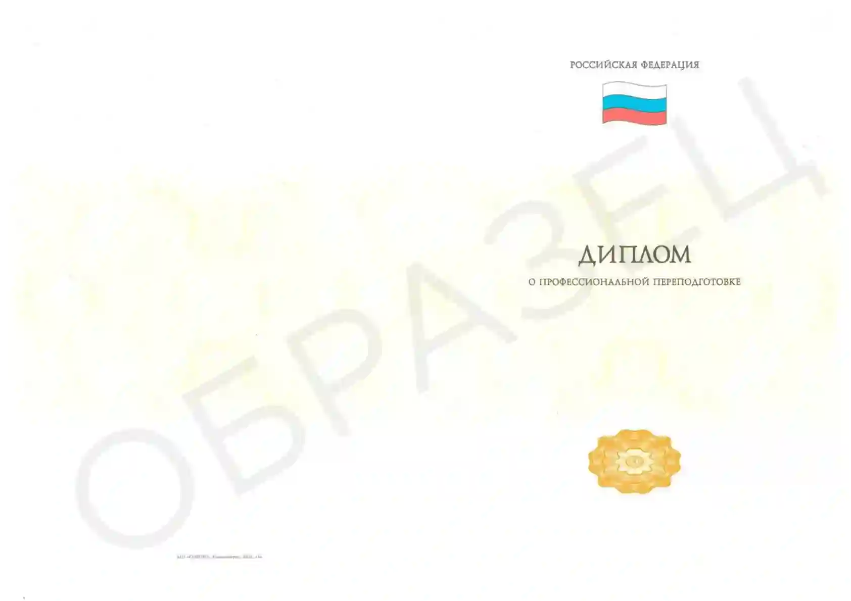 Документ Диплом о профессиональной переподготовке (обратная сторона)